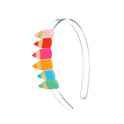 Color Pencils Bright Colors Headband -BTS -  Lilies & Roses NY