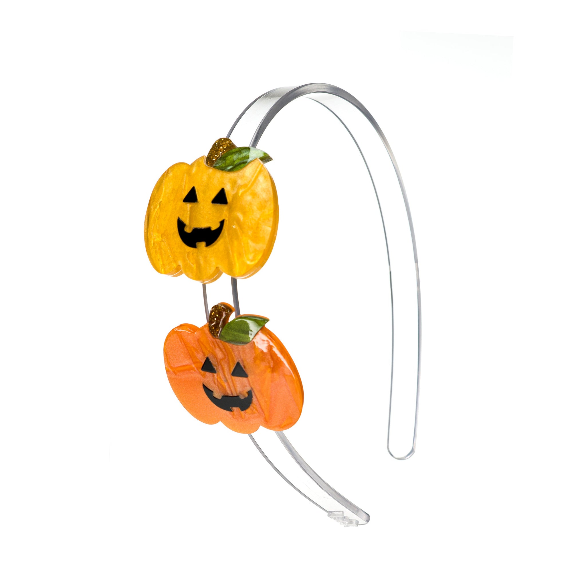 HAL23- Double Pumpkin Pearlized Headband