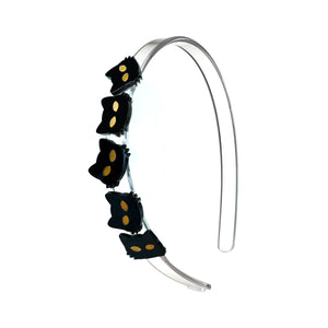 HAL23- Multi Cat Black Headband
