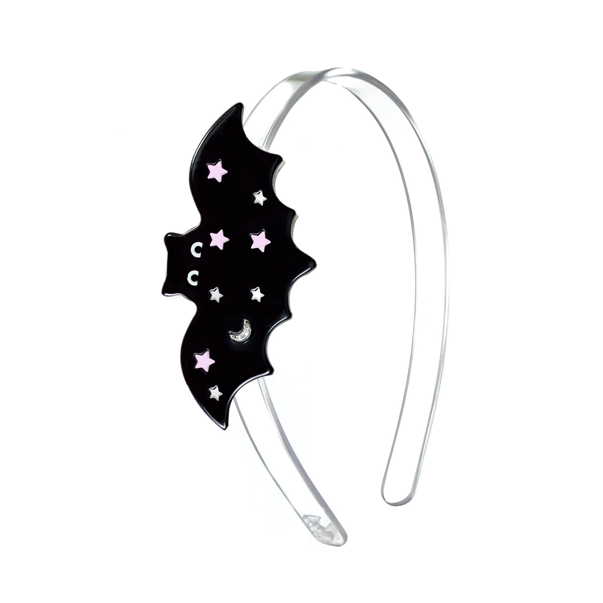 Starry Bat Black Headband -  Lilies & Roses NY