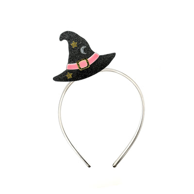 Witch Hat Black Glitter Headband HAL