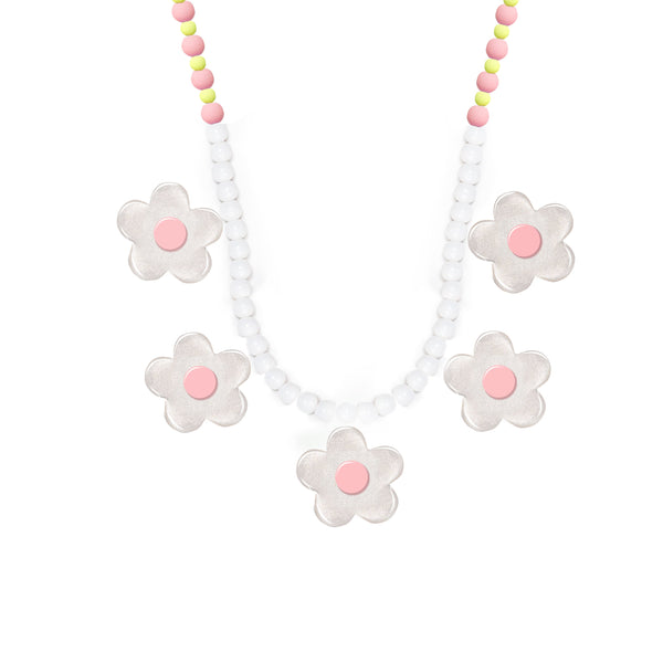 SUM23-Multi Flower Beaded Necklace