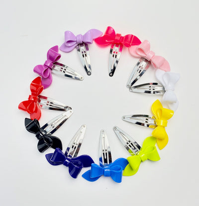 Rosane Bow Hair Clips - Rainbow Colors -  Lilies & Roses NY