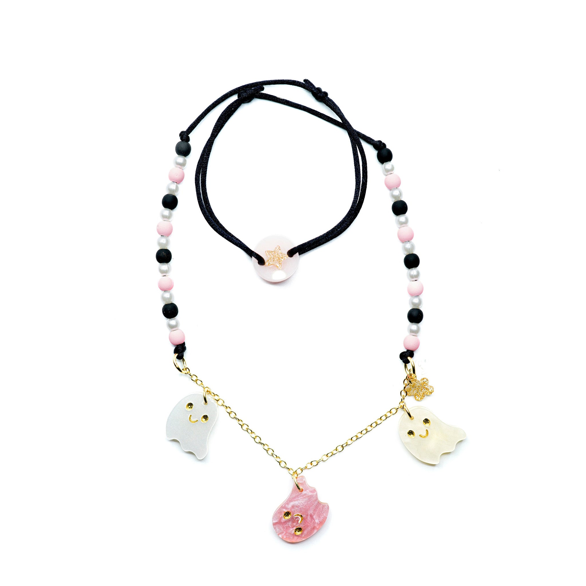 HAL23- Ghosts Pearl Shades Necklace