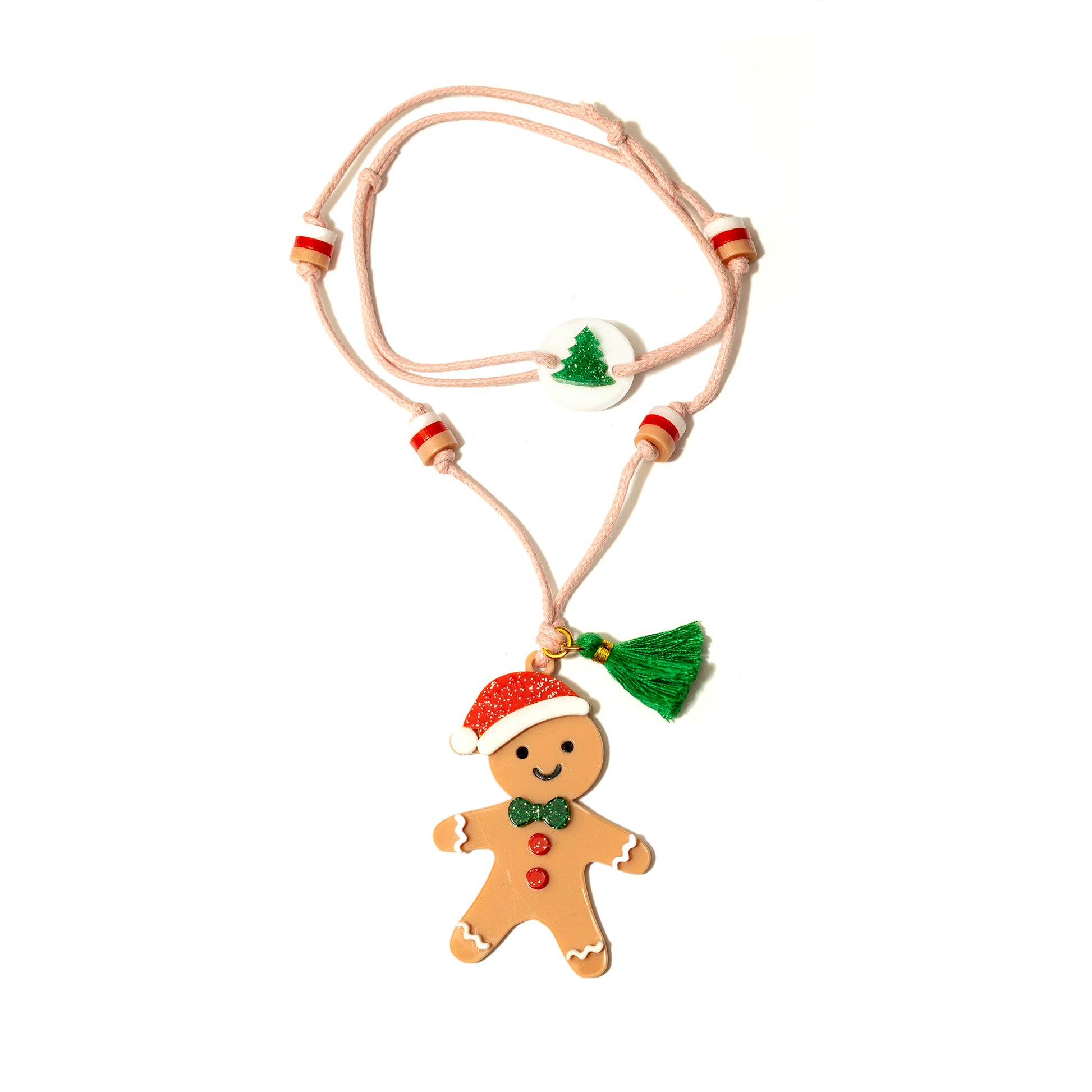 Happy Gingerbread Cookie Necklace -HOL