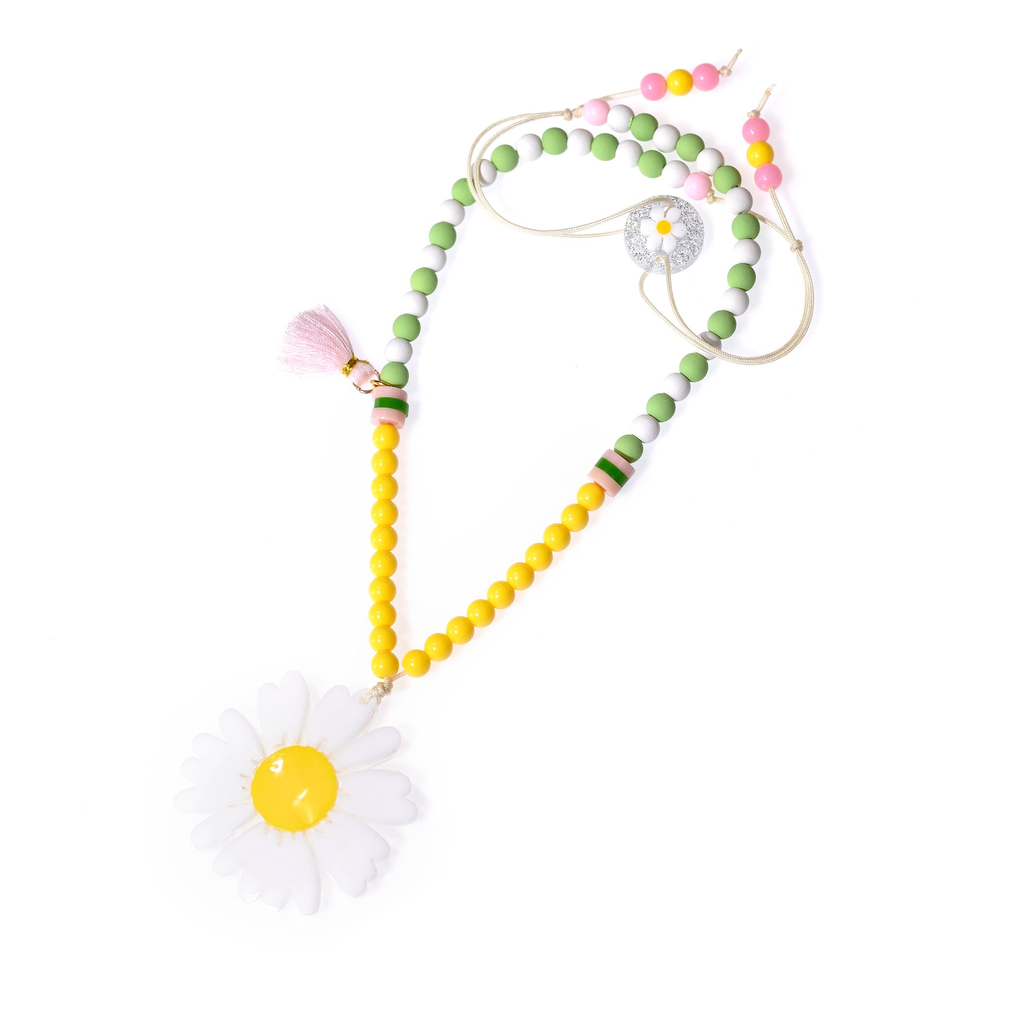 Big Daisy Beaded Necklace