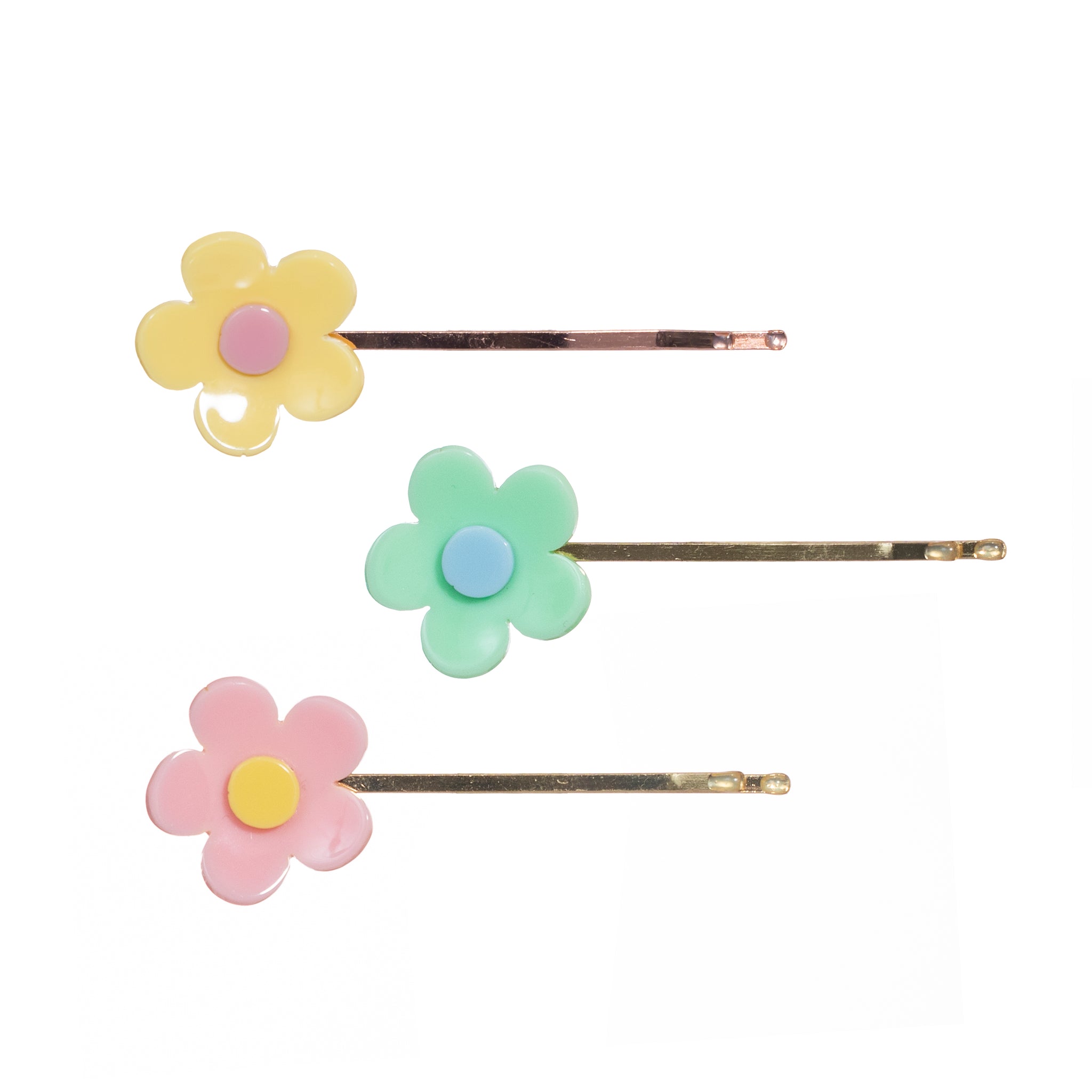 Pastel Flower Bobby Pins (set of 3)
