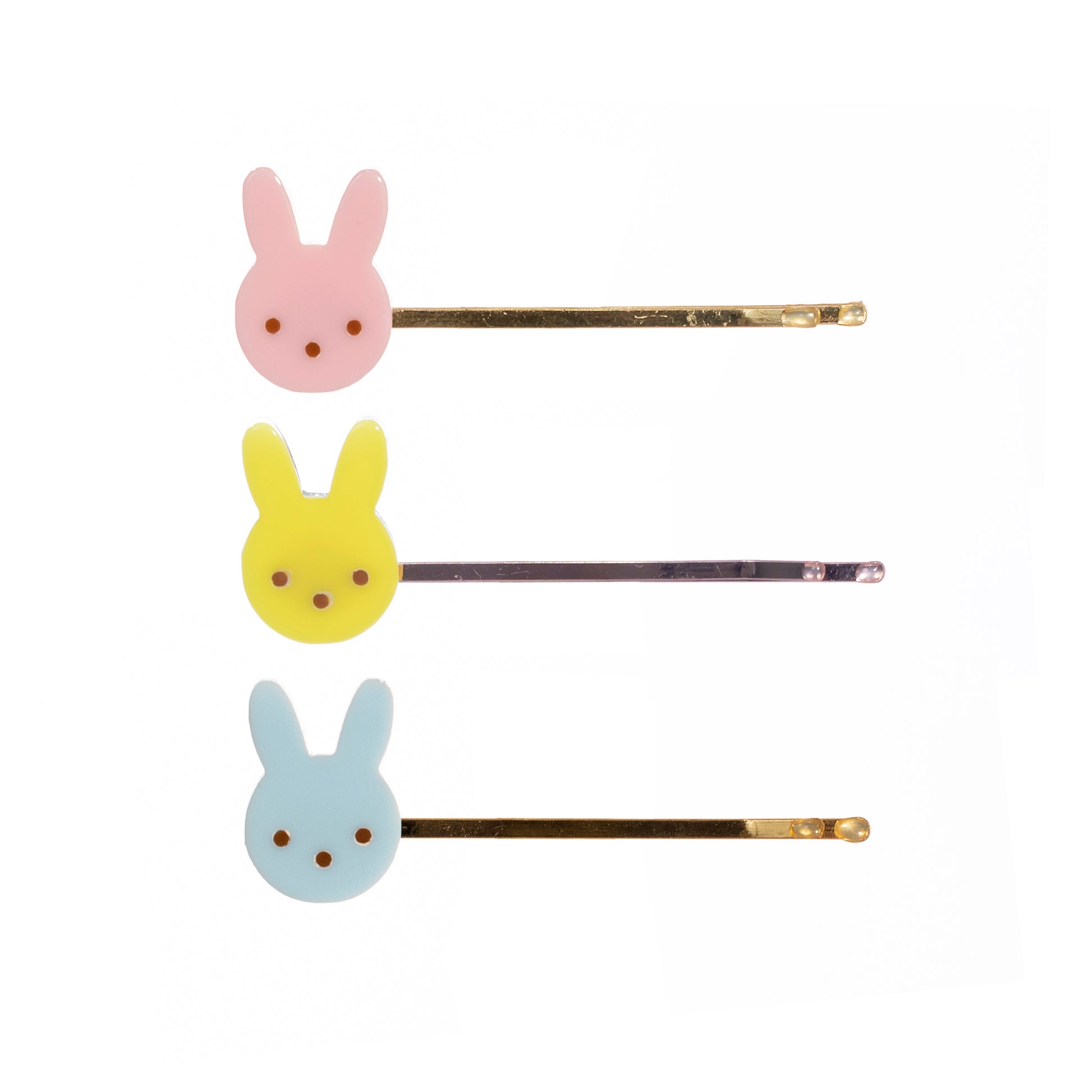 Bunnies Pastel Bobby Pins (set of 3)