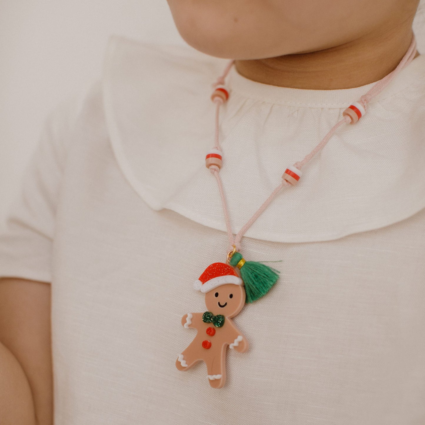 Happy Gingerbread Cookie Necklace -HOL