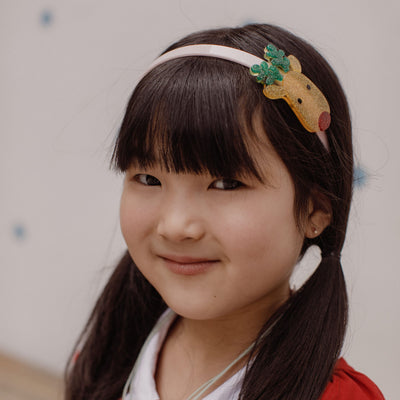Reindeer Glitter Gold Headband -HOL