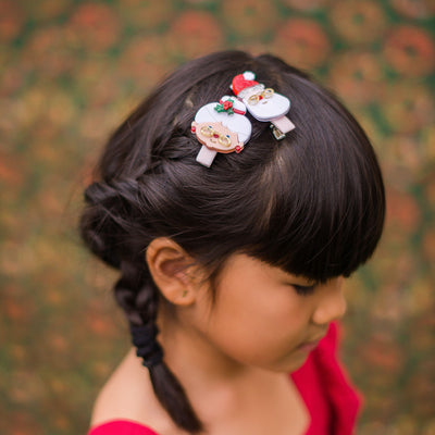 HOL25 -Santa Claus + Mrs. Claus Alligator Clip