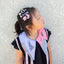 Festive Pumpkins Pink + Black Hair Clips -HAL -  Lilies & Roses NY