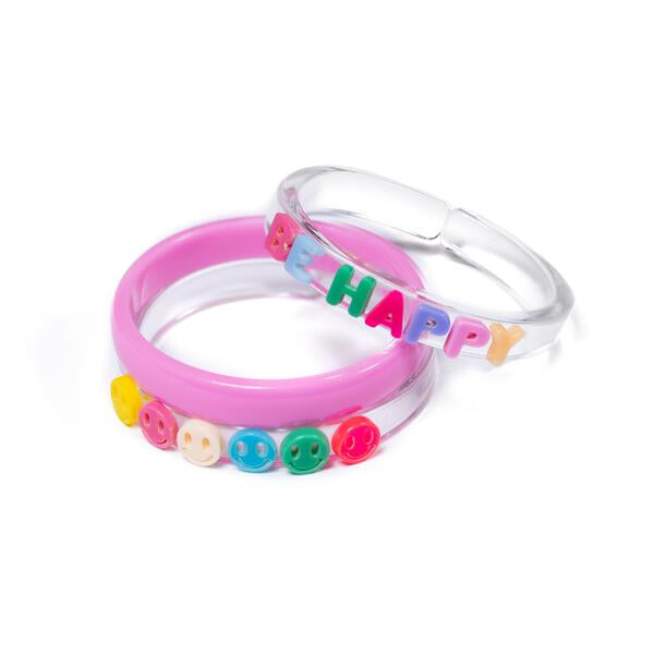Be Happy Candy Pink Bangles (set of 3) - VAL -  Lilies & Roses NY