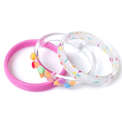 Multi Ice Cream Sprinkles Bangles (set of 3)