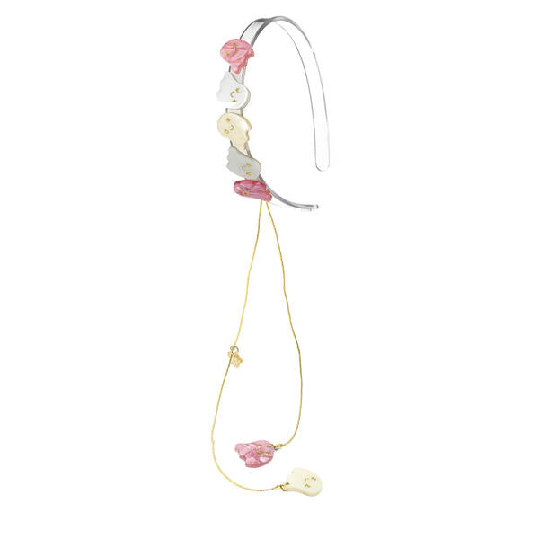 HAL23- Multi Ghosts Pearl Shades Charms Headband