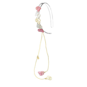 HAL23- Multi Ghosts Pearl Shades Charms Headband