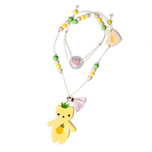 Fruit Bear Yellow Necklace